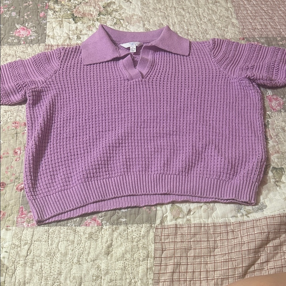 Time and Tru Women's Lavender V-Neck Sweater